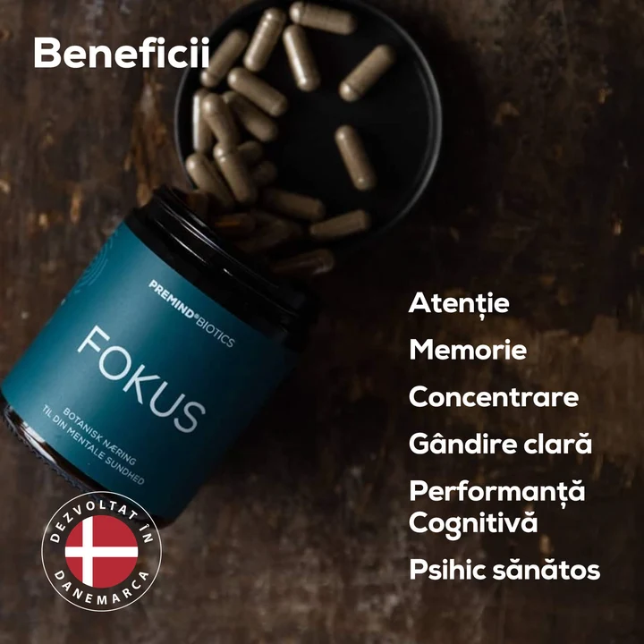 Listing BioticSpot FOKUS cu beneficiile produsului