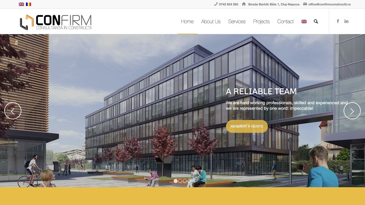 Confirm Construcții — Bilingual Corporate Website case study