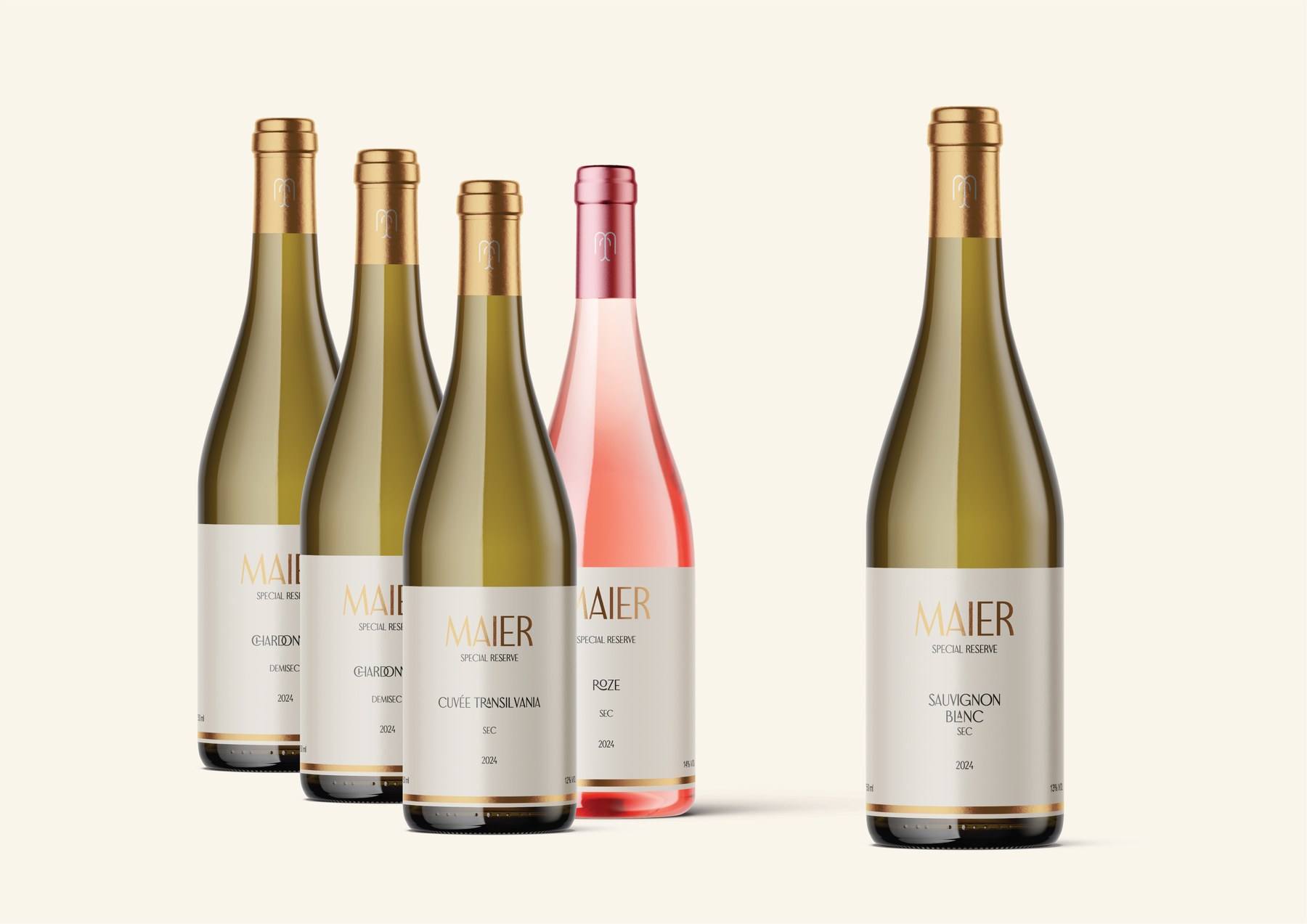 Crama Maier bottle and label design