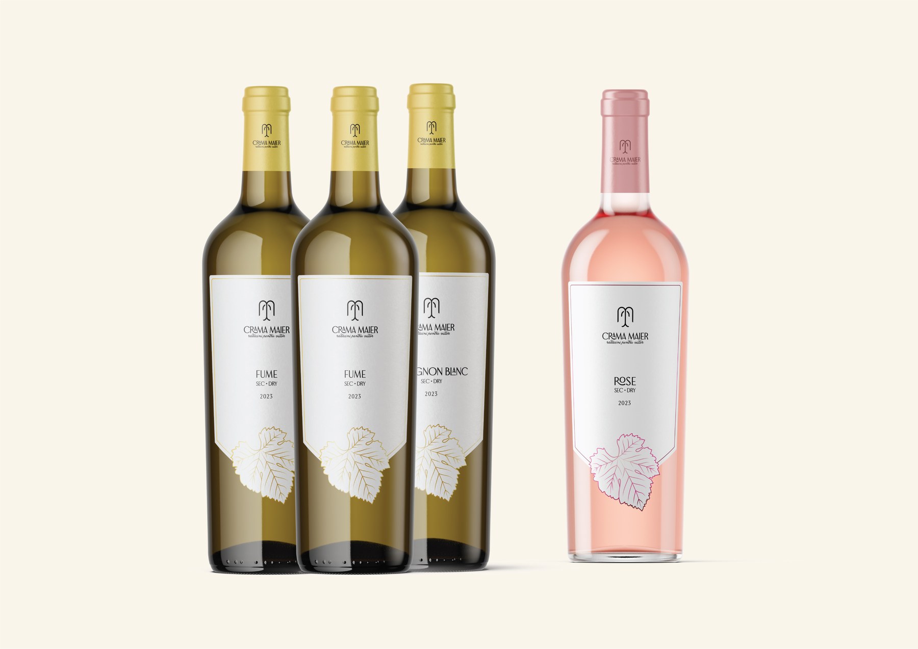 Crama Maier bottle and label design
