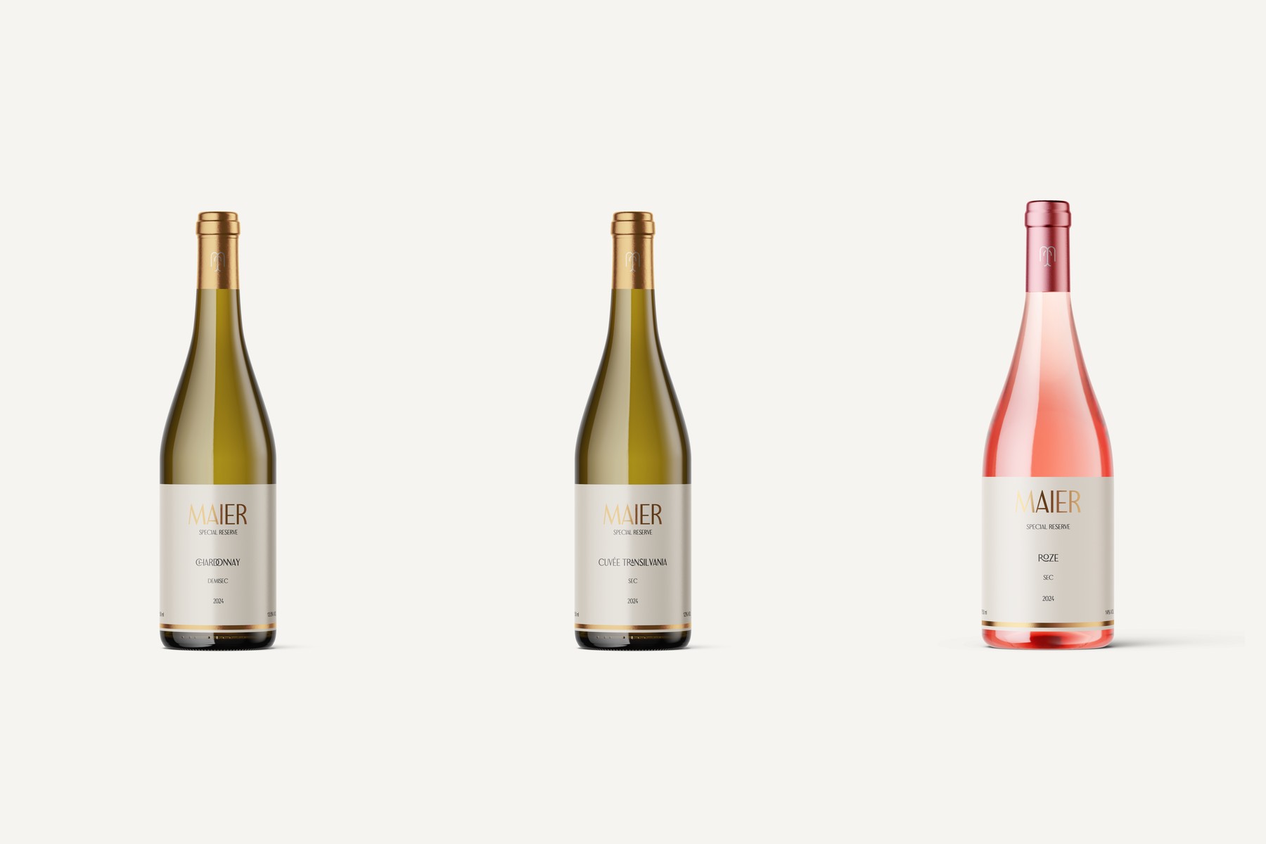 Crama Maier bottle and label design
