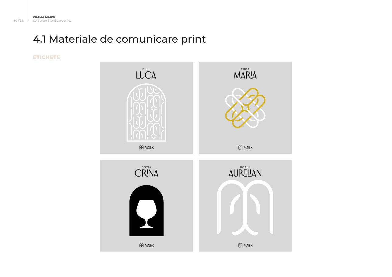 Crama Maier wine label concepts