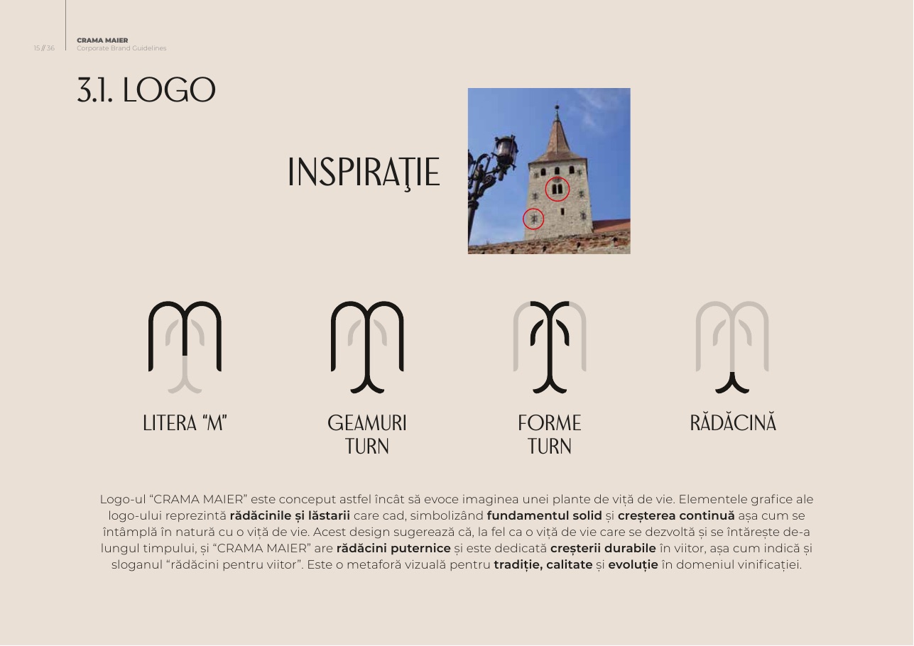 Crama Maier logo concept and inspiration