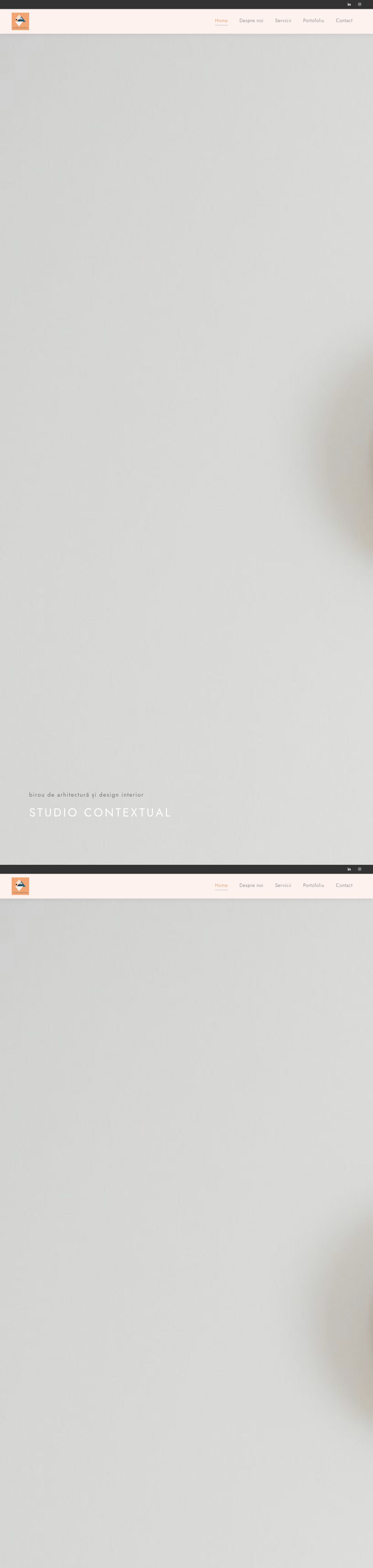 Studio Contextual full website in tablet presentation