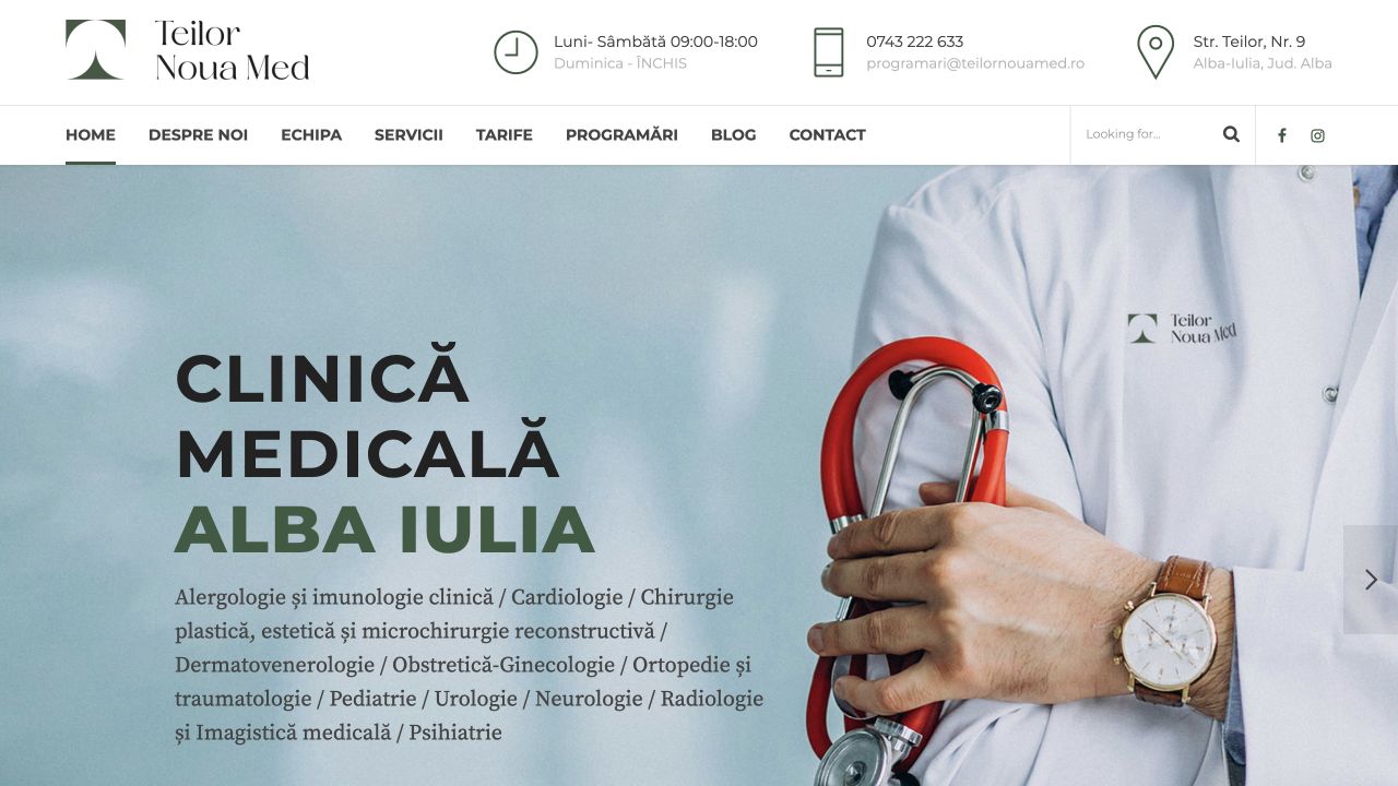 Teilor Nouă Med — Website Strategy & Development case study