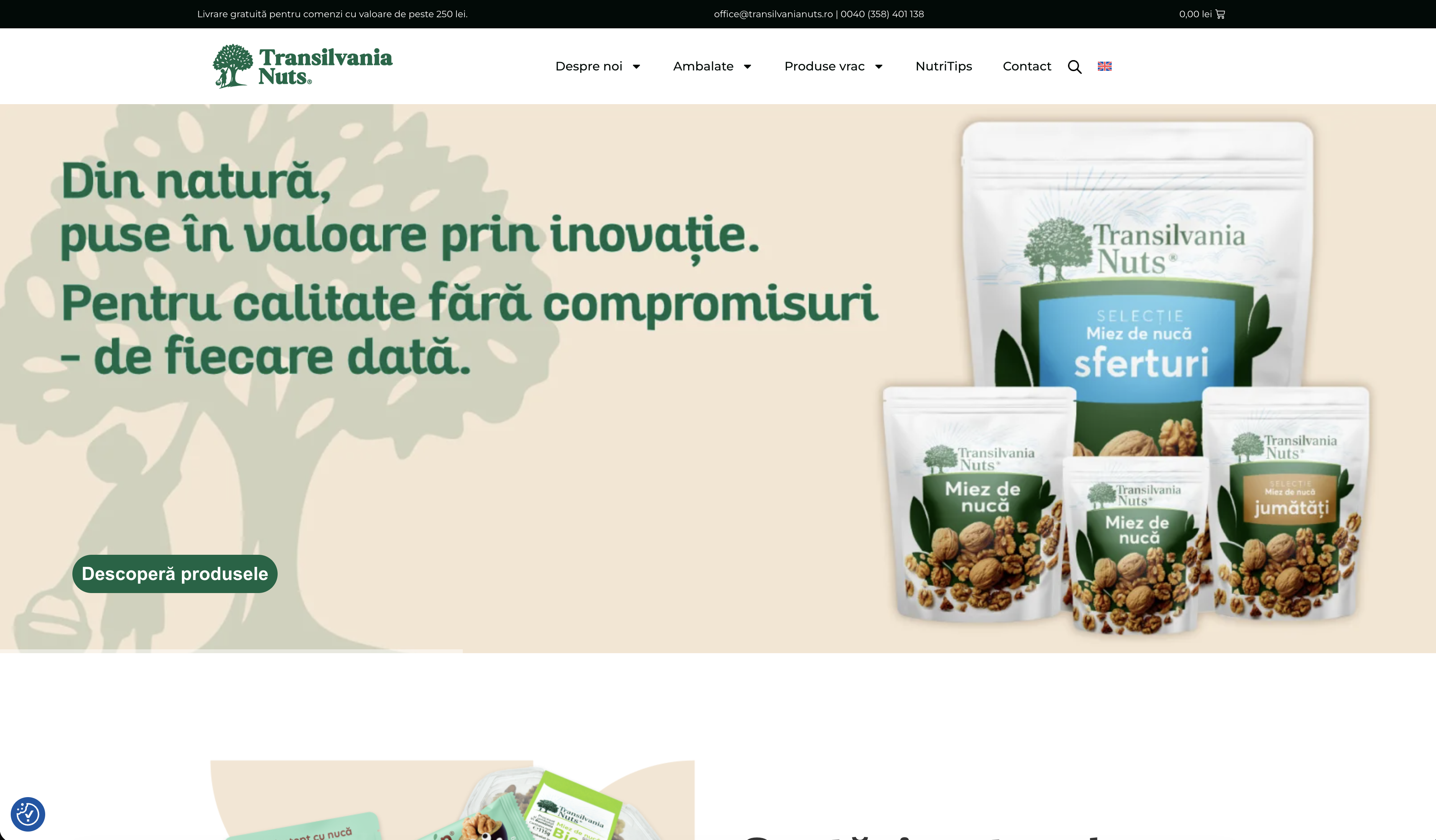 Transilvania Nuts — Modernizare de brand — Facelift de brand, design grafic și aplicații digitale case study