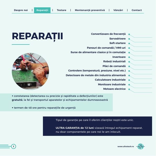 Ultratech — Broșură corporate project detail