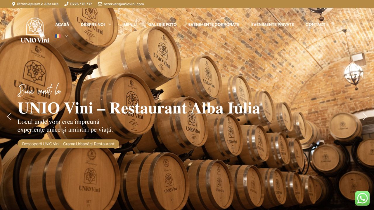 UNIO Vini — Bilingual Hospitality Website case study